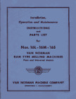 Manuel d'instructions et de pièces Van Norman 16M, 16L et 16S