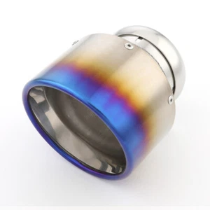 Titanium 3" Inlet 5" Out Exhaust Tip Clamp On Slant Rolled Outlet SS304 5.75" L - Picture 1 of 5