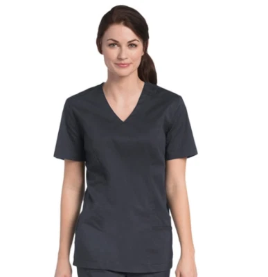 {LG} Urbane UFlex Women's Medical Scrub Top Solid 9048 GRNT - Image 1 of 2