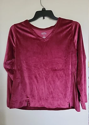 Top para dormir Croft & Barrow de terciopelo para mujer talla M Foto 1 de 3