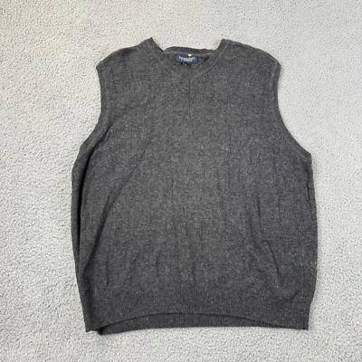 Roundtree & Yorke Vest Mens XL Wool Blend V-Neck Gray Sleeveless - Image 1 of 4