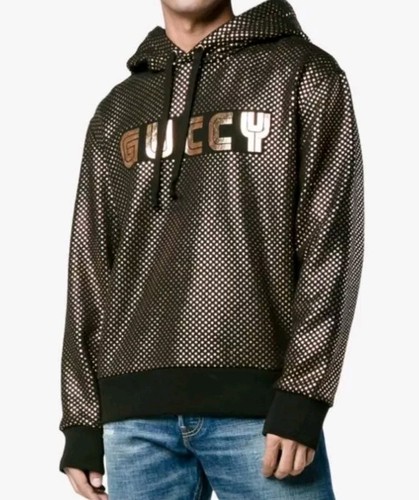 Gucci Felpa con Cappuccio Uomo Stampa Stella Oro PICCOLA