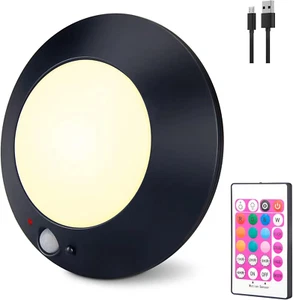Motion Sensor Rechargeable Light, Wireless LED Shower Ceiling Light with Remo... - Picture 1 of 1