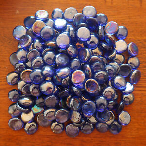 App 500 grams of dark blue coloured glass pebbles- Suit aquariums.