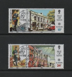 ISLE OF MAN 1990 EUROPA. POST OFFICE BUILDINGS Se-tenant pairs *USED/CTO* - Picture 1 of 2
