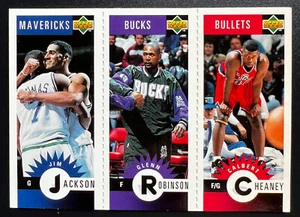 1996-97 Collector's Choice NBA Mini-Card #M90, M47, M20 Jackson, Robinson Heaney - Picture 1 of 2