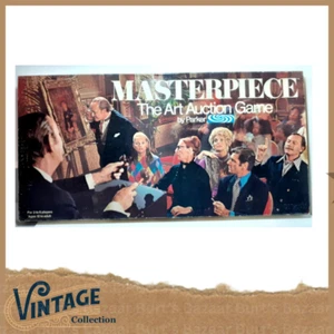 Vintage Masterpiece Board Game Parker Brothers 1970 Classic Art Auction Free P&P - Picture 1 of 11