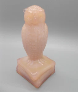 Vintage Degenhart Glass Owl Crown Tuscan 3.0 Inches - Picture 1 of 5
