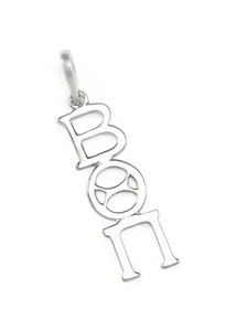 Beta Theta Pi 14K Oro Blanco Sólido Lavaliere ¡¡NUEVO!!! - Imagen 1 de 1