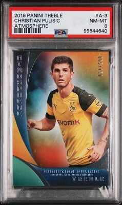 Panini Treble #A-3 Christian Pulisic Atmosphere 2018/150 PSA 8 PoP 7 Foto 1 de 2