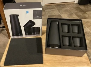 Viski Steinzeug Saké Set schwarz/obsidianisch 5-teilig glänzende Oberfläche Neu im Karton - Bild 1 von 3