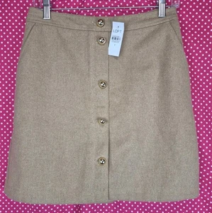 Neu mit Etikett Loft Minirock Damen beige Wollmischung Taschen Größe 2 W28" L17,5" - Bild 1 von 5