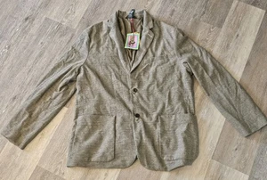 NWT Houston White Mens Plaid Suit Jacket XL Beige & Olive Wool Blend - Picture 1 of 8