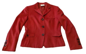 AKRIS Punto Orange Wool/angora Blazer Jacket Size 6/38/S $1800 Collar Pockets - Picture 1 of 14