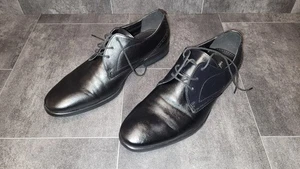 1x getragene Memphis Herren Leder Business Schuhe Halbschuhe  Gr. 43 schwarz - Bild 1 von 7