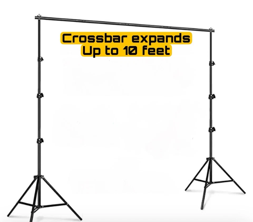 StudioPro Photography Studio Backdrop/Lighting Kit w/2 tripods, Crossbars, & Bag - Image 1 of 4