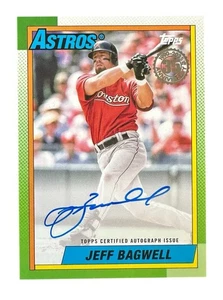 JEFF BAGWELL 2025 TOPPS SERIE UNO 1990 TOPPS AUTOGRAFO SU CARTONCINO AUTO 35° anniversario - Foto 1 di 3