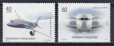 Macedonia 2012 Aviación, Aviones, Transporte ** Variedad - falta letra E Foto 1 de 2