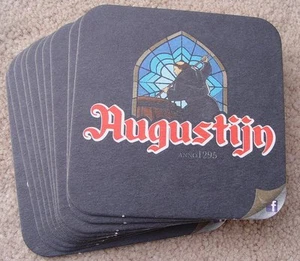 Augustijn Belgisches Bier 2-seitige Untersetzer NEU Menge 10 Belgien Matte Bar Kneipe Mönch - Bild 1 von 2