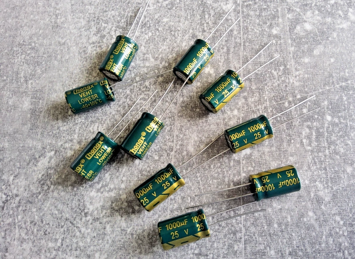 Sourcing Map 10x Elektrolyt-Kondensatoren 1000µF 50V – 13x25 Mm, Niedrige Impedanz, Radial, Für Elektronik