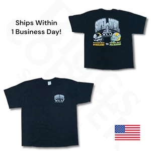 Super Bowl XLV T-Shirt Men's Size 2XL Black Steelers Packers NFL Football - Picture 1 of 13