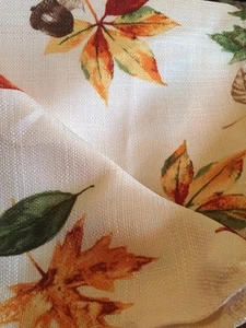 FOOD NETWORK TABLECLOTH 60 X 100 In New Orange Green Brown Leaves NWop - Picture 1 of 3