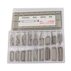 360 Pcs Rohohren Aus Rostfreiem Uhr Stift Federsteg Uhrenarmband Metall - Picture 1 of 7