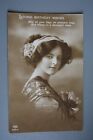 R&L Postcard: Attractive Glamour Lady, Birthday Wishes, EAS, Unused
