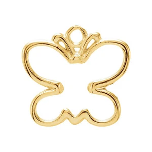 Piccolo ciondolo farfalla in oro giallo 14kt 6mm x 3mm - Foto 1 di 1
