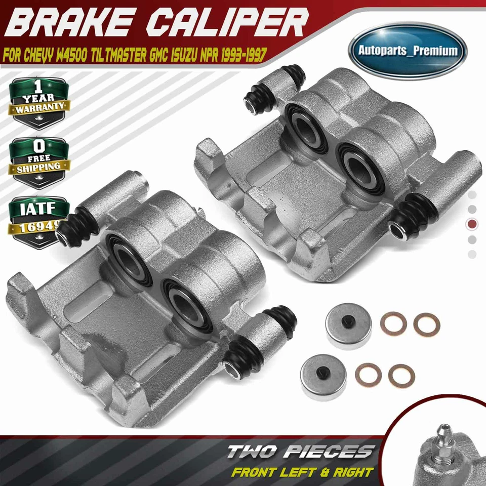 2x Front LH&RH Brake Caliper for Chevy W4500 Tiltmaster GMC Isuzu NPR 1993-1997 - Image 1 of 4