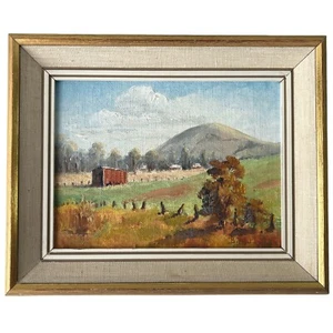 Vintage Framed Oil Painting Plein Air, Encounter Bay The Bluff B. J. Parsons Art - Picture 1 of 5
