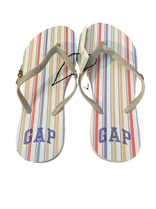 Women's Gap Striped Flips Flops/ Sandals Size 8 NEW - Picture 1 of 2