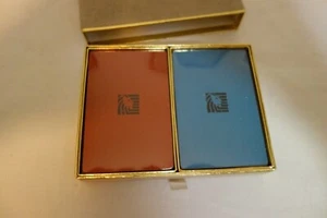 Vintage Harris Bank Double Deck Playing Cards Congress Hubert Lion Unopened Set - Picture 1 of 2