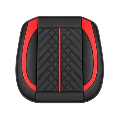 Car Seat Cover PU Leather Breathable Chair Cushion Protector Pad Mat Black/Red - Image 1 of 4