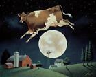 Lowell Herrero Cow Jumps Over The Moon Canvas 40x32