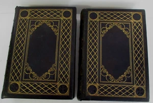 SHAKESPEARE'S WORKS, Mary Cowden Clarke, ed., 2 Vols., Leather, 1860 - Imagen 1 de 12