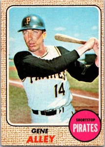 VINTAGE SPORT BASEBALL CARD 1968 GENE ALLEY PITTSBURGH PIRATES NO13 - Picture 1 of 2