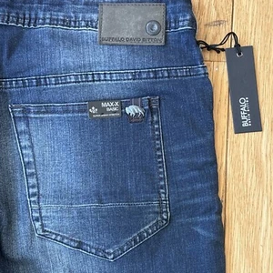 Buffalo David Bitton Max-x Men’s Jeans 36x32 Super Skinny New With Tags Blue - Picture 1 of 9