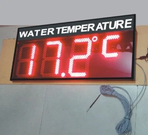 Digital LED Temperature Display , 10" High. LED temperature Celsius Display. - Picture 1 of 1