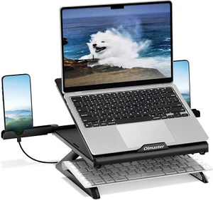 OImaster Laptop Stand for Desktop Adjustable Multi-Angle Folding Stand Heat Vent - Picture 1 of 6
