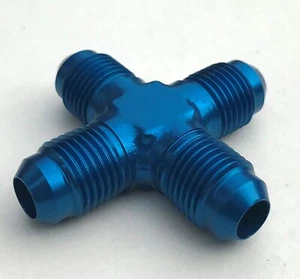 G51 Goodridge male 4 way X cross piece union fitting 6AN 9/16" JIC hose splitter - Picture 1 of 1