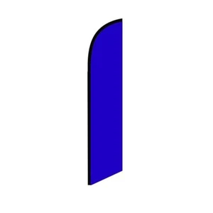 Solid Purple Swooper Flutter Feather Flag | 3ft W x 11.5ft Tall - Foto 1 di 3