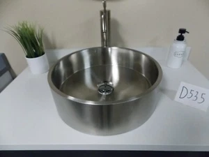 Eden Bath Round Stainless Steel Vessel Sink (EB_SS003SV, D535) - Picture 1 of 6