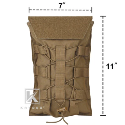 KRYDEX Portahidratación Paquete Modular Exterior MOLLE BACK Panel para Chaleco Táctico Foto 1 de 4