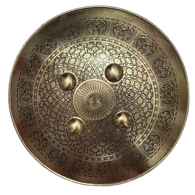 Escudo entrenador de arte mariscal listo para la batalla con tallas grabadas 16 pulgadas Foto 1 de 4