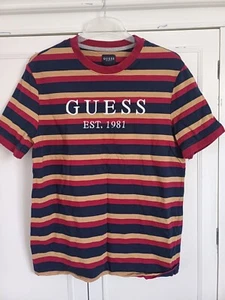 Guess Striped Tshirt Mens Small - Picture 1 of 4