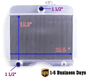 For 1946-1964 Jeep Willys Truck & Wagon CJ3 CJ5 CJ6 DJ3 3Row Aluminum Radiator - Picture 1 of 9