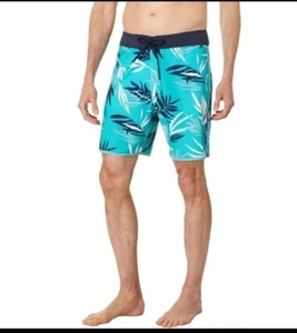 Volcom Men's Bleeding Leaf Mod 18" Board Shorts, Electric Blue, Size 31 - Picture 1 of 4
