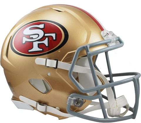 Riddell SF 49ers Revolution Speed Full-Sz. Authentic Football Helmet - Fanatics Cover