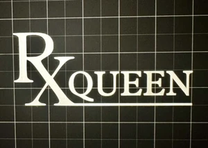 White 5”x2” RX Queen vinyl decal car window sticker DEFTONES - Picture 1 of 2